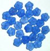 25 15mm Matte Sapphire Marble Flower Beads
